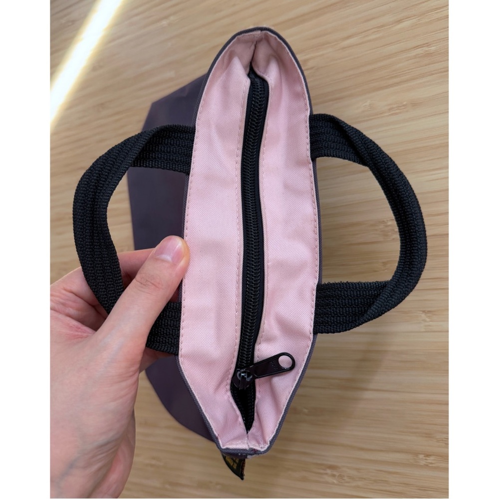 Herve Chapelier 351N Dark Purple Pink Bag Mini Tote Handbag Rectangular Base - Picture 6 of 16